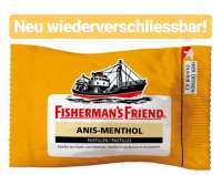 Fishermans Friend Anis, Menthol Pastillen, Neu wiederverschliessbar, 24 Beutel