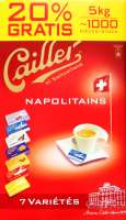 Napolitains im XXL Pack, Cailler, verschiedene Sorten, 5kg, ca. 1000 Stck