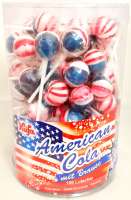 American Cola Lolli, Brause Lollipop, 100 Stck in Box