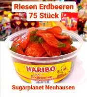 Weekend Hit!!! Nur 12.95!!! Haribo Riesen Erdbeeren, mit Gelatine, 75 Stück in Frischebox, 1.125kg