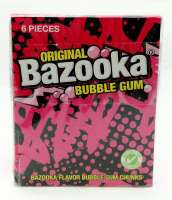 Bazooka Wallet Kaugummi, Original Bazooka, 1 Wallet mit 6 Kaugummis