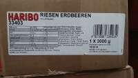 Haribo Riesen-Erdbeeren, ohne Gelatine, vegan, Sparpack 3kg