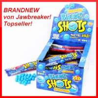Blue Razz Shots von Jawbreaker, 30 Beutel im Verkaufsdisplay