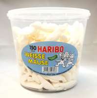 Haribo weisse Muse, Schaumzucker, 150 Stck in der Frischebox