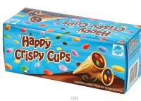Happy Crispy Cups, Mini Schoggi Hörnchen, Packung 100g