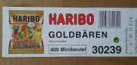 Haribo Goldbren Minibeutel, fr Fasnacht, Mailings, Gastropack, 400 Beutel