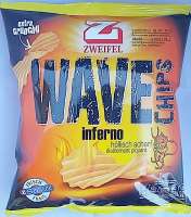 Zweifel Chips, Wave, Inferno, Höllisch scharf, 5 Pack a 120g