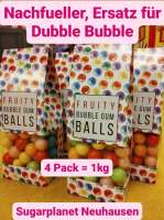 Kaugummi Nachfllpackung fr Kaugummiautomaten, 4 Stck (Ersatz fr Dubble Bubble)