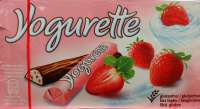 Yogurette Milchschokolade-Erdbeer Riegel, Glutenfrei, 10 Pack a 100g